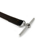 Leather Pocket Watch Albert - Dark Brown - Stainless Steel