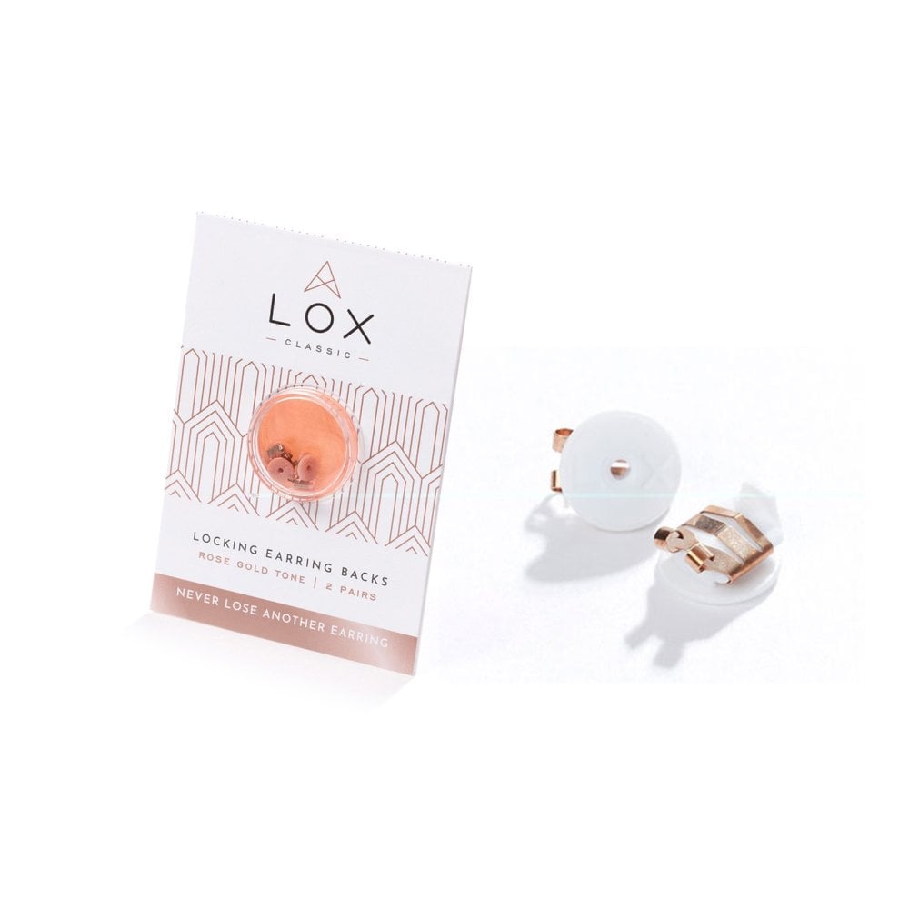 LOX Rose Gold Tone Hypo-Allergenic Secure Earring Backs