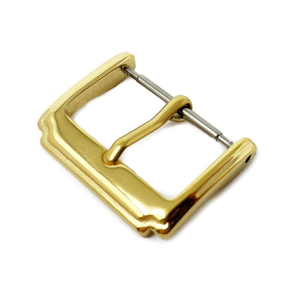 Gold Watch Buckle, Square Edge (18mm - 24mm)