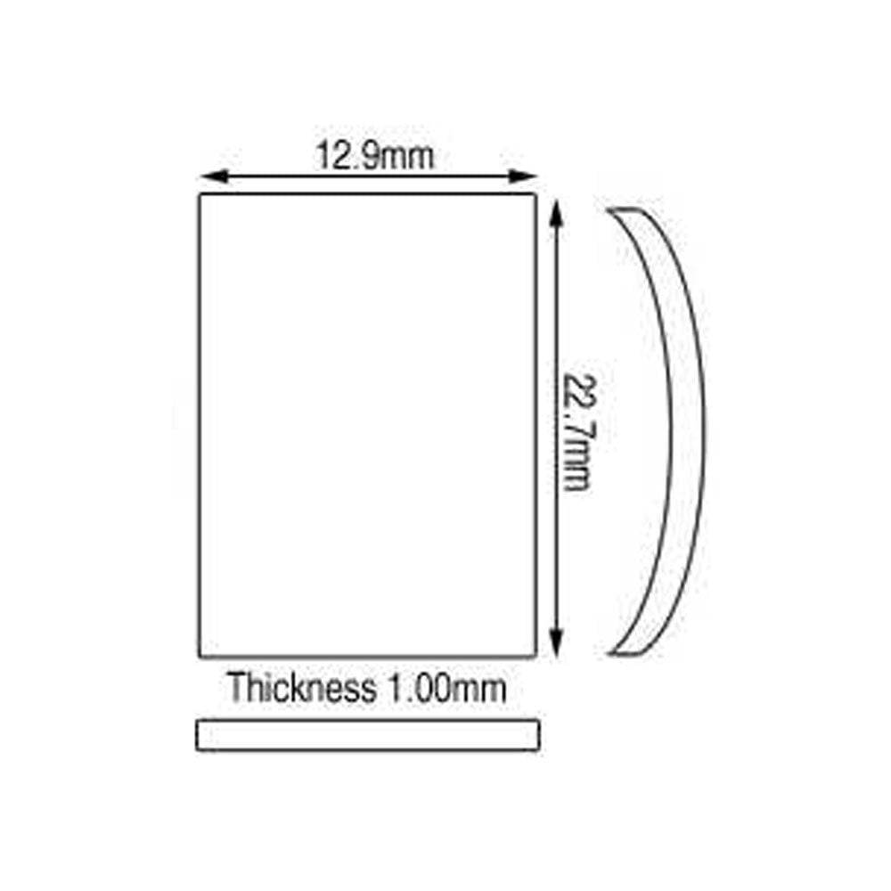 Cartier Glass 12.9 x 22.7 mm Domed Rectangle