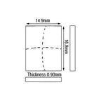 Cartier Glass 14.9 x 16.9 mm Domed Flat Bezel