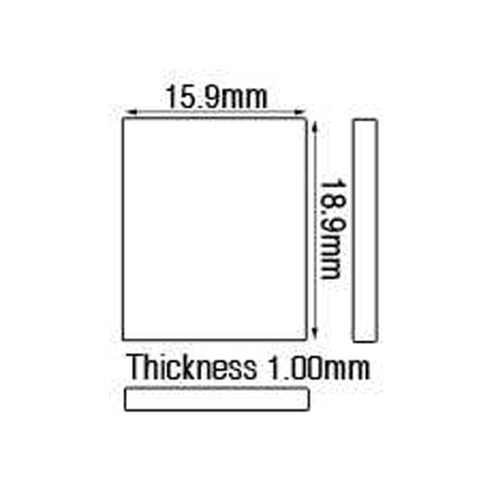 Cartier Glass 15.9 x 18.9 mm Rectangle Domed