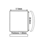 Cartier Glass 17.6 x 20.6 x 1.9 mm Domed