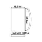 Cartier Glass 18.5 x 30.5 mm Rectangle Domed