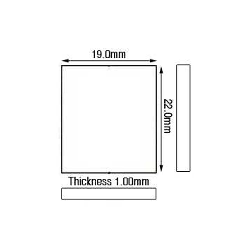 Cartier Glass 19 x 22 mm Rectangle Domed