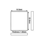 Cartier Glass 19 x 22 mm Rectangle Domed