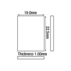 Cartier Glass 19 x 22.5 mm Rectangle Domed