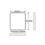 Cartier Glass 19.6 x 22 mm Rectangle Flat Round Corners