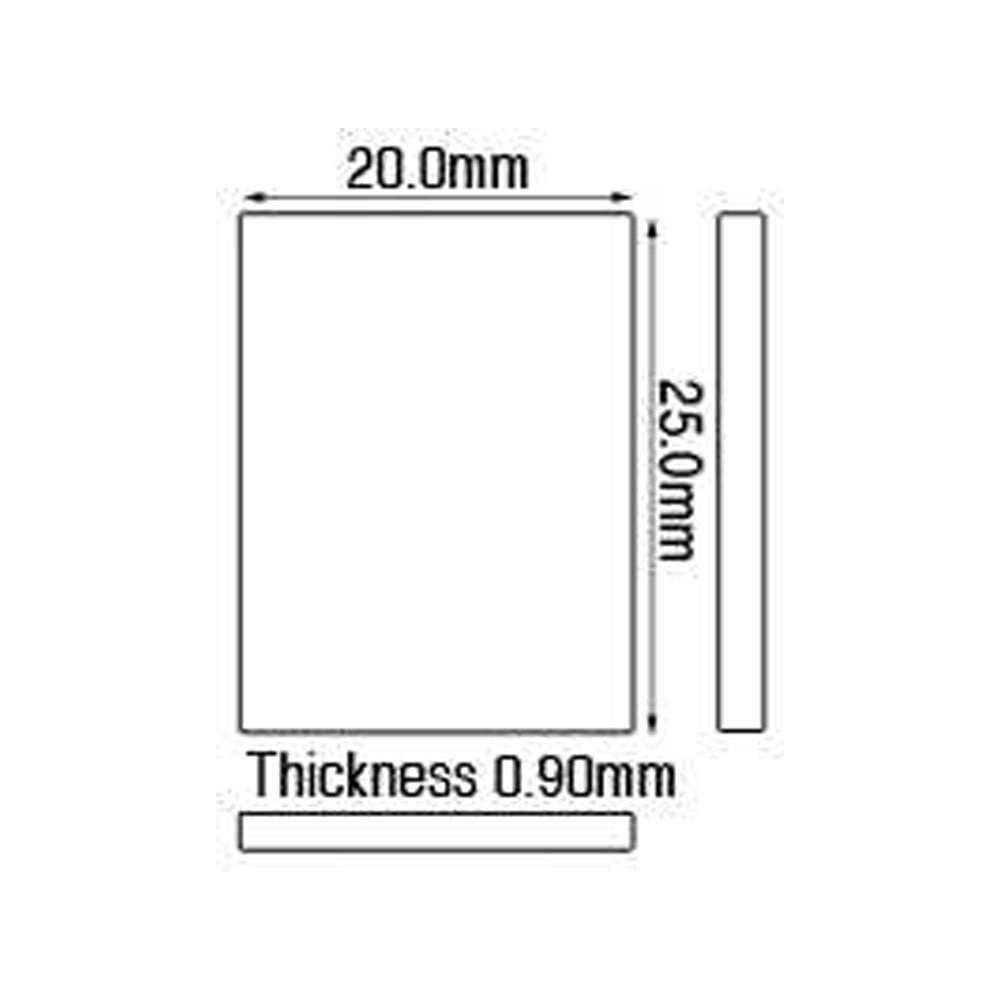 Cartier Glass 20 x 25 mm Rectangle Domed