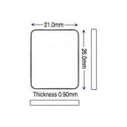 Cartier Glass 21 x 26 mm Rectangle Flat Round Corners