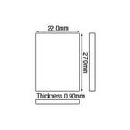 Cartier Glass 22 x 27 mm Rectangle Domed
