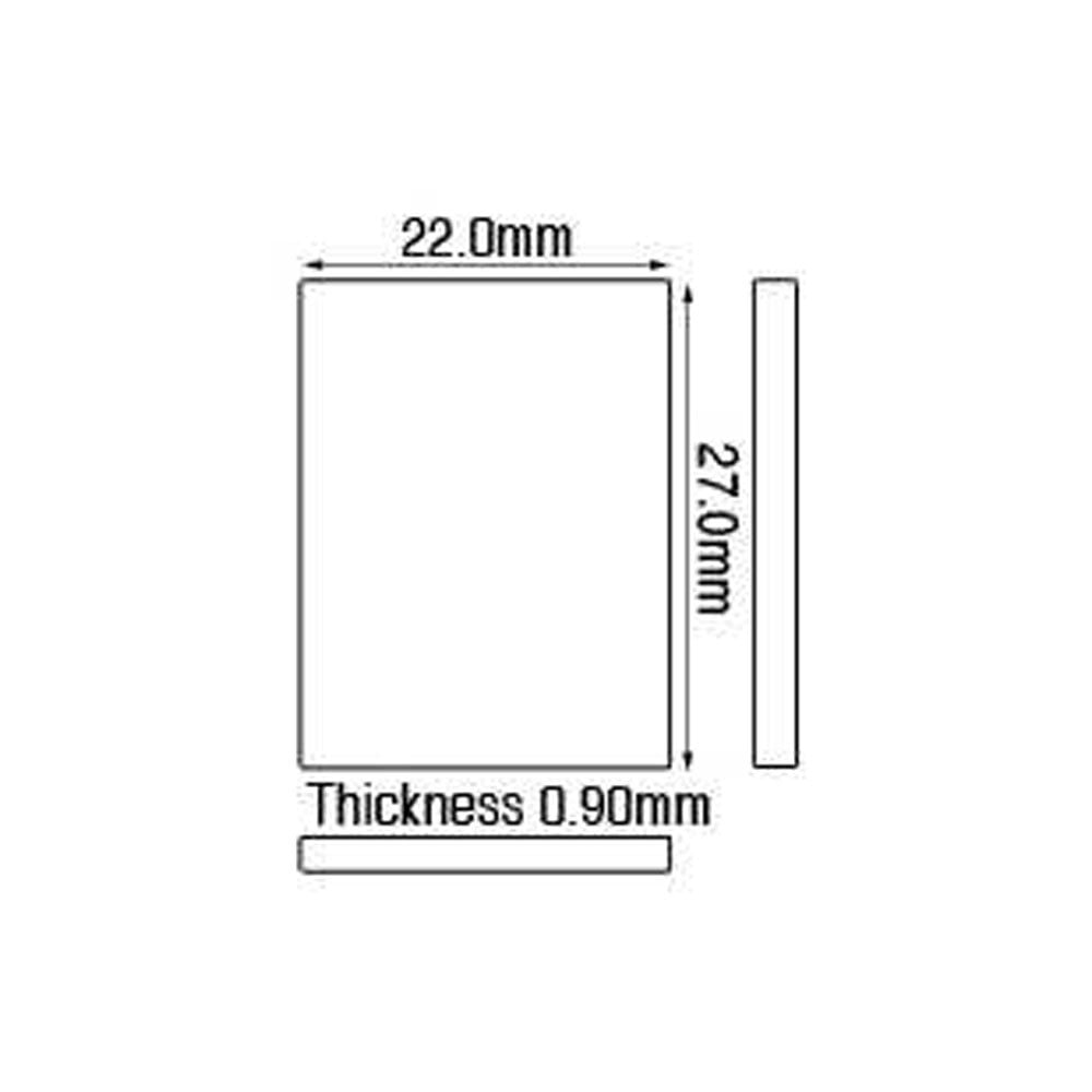 Cartier Glass 22 x 27 mm Rectangle Domed