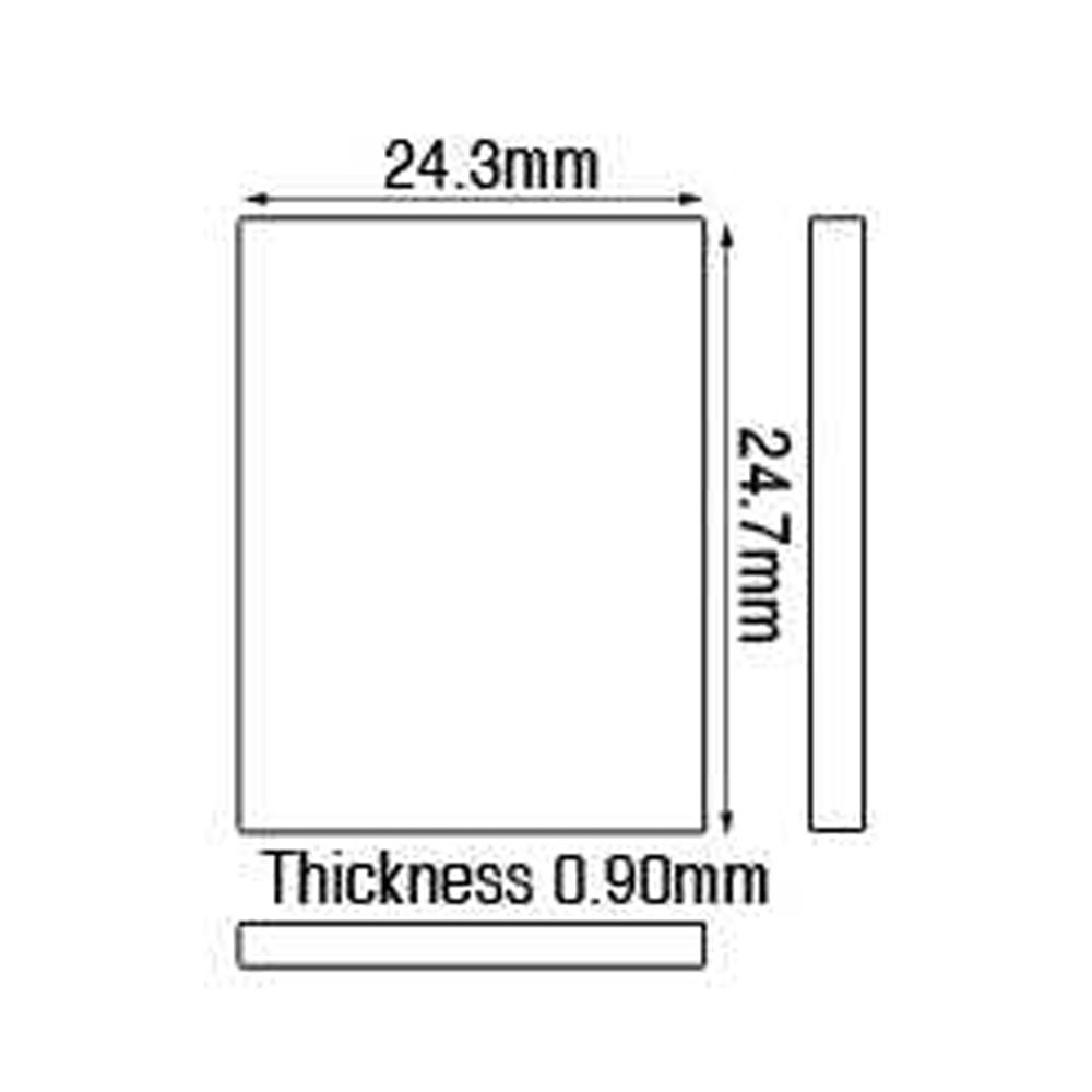 Cartier Glass 24.3 x 24.7 mm Rectangle Domed