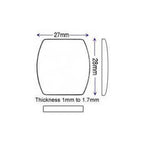 Cartier Glass 27 x 28 mm Barrel Flat