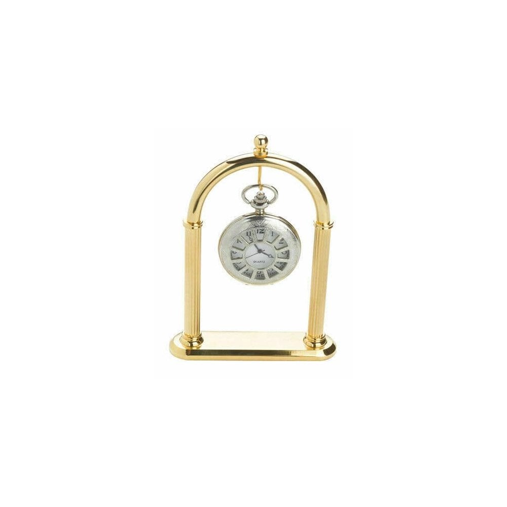 Pocket Watch Full Arch Display Stand - Brass & Chrome