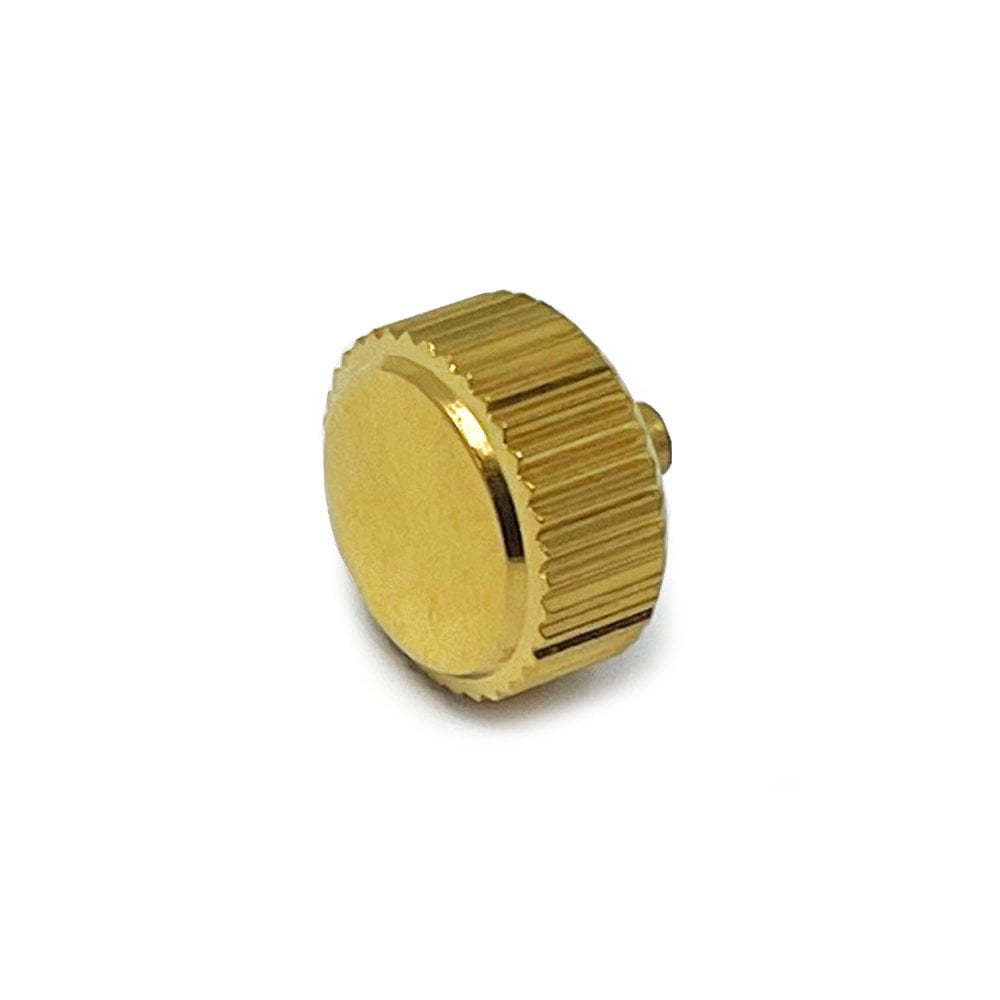 Double O-Ring Divers Watch Crown, Gold Plated