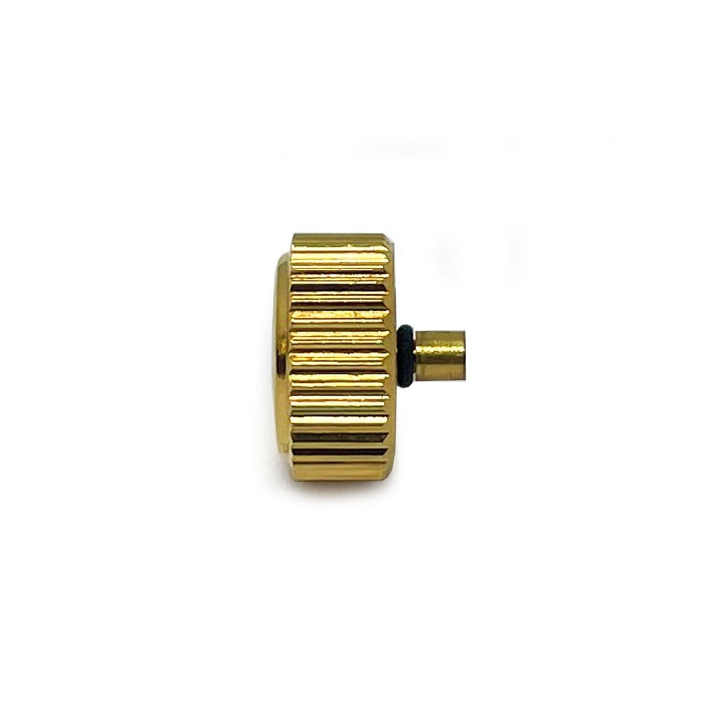 Double O-Ring Divers Watch Crown, Gold Plated
