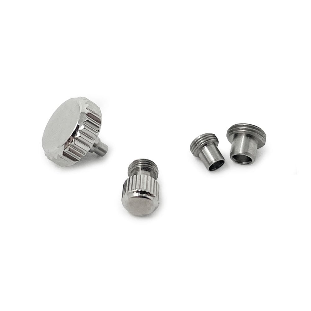 Screw Down Watch Crown & Pendant Tube Case, Stainless Steel