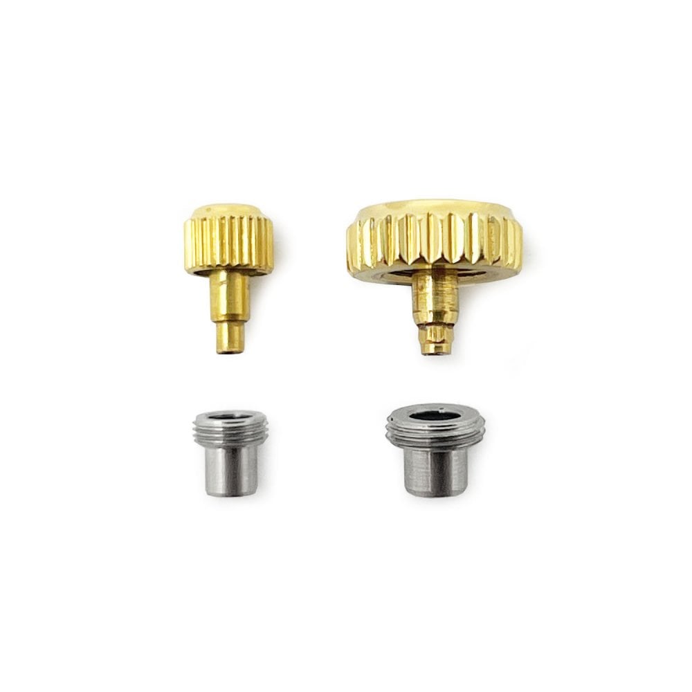Screw Down Watch Crown & Pendant Tube Case, Gold Plated