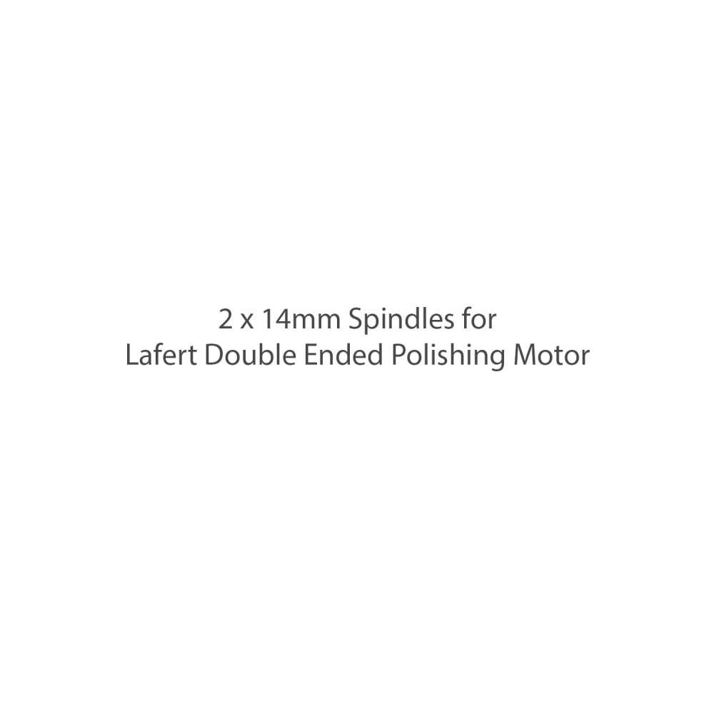 2 x 14mm Spindles for Lafert Double Ended Polishing Motor