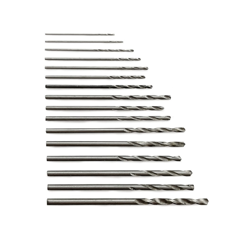 Micro Drill Bit Set of 16 (0.5mm - 2mm)