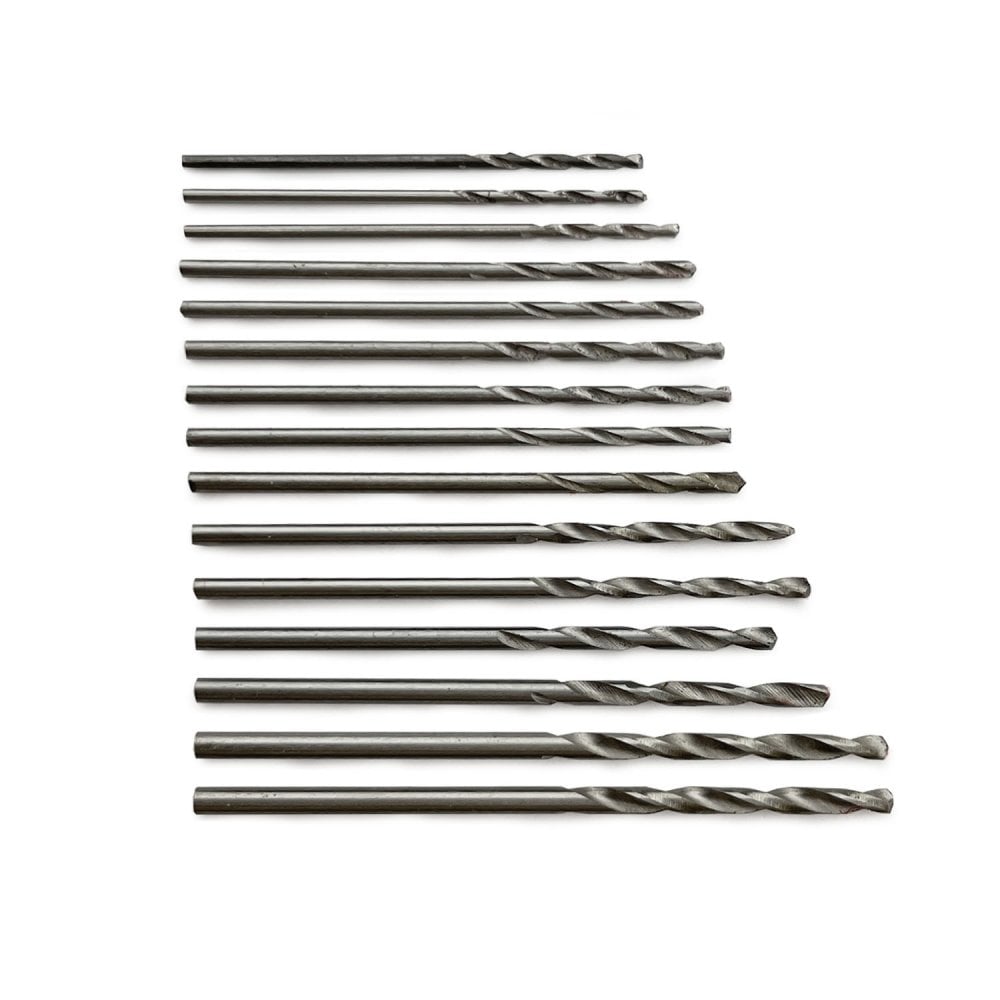 Micro Drill Bit Set of 15 (1.05mm-2mm)