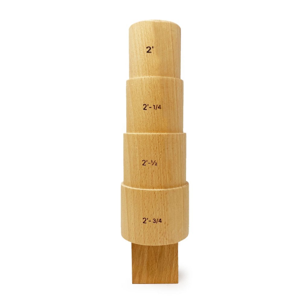 Round Stepped Wooden Bangle Mandrel with Tang