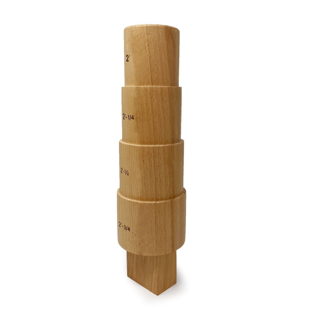 Round Stepped Wooden Bangle Mandrel with Tang