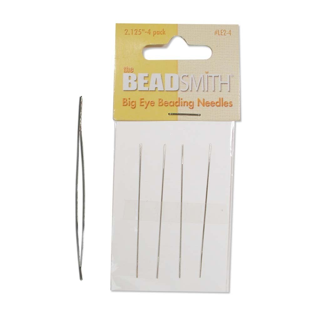 Beadsmith Large Eye Needles 4 Set 2.125"