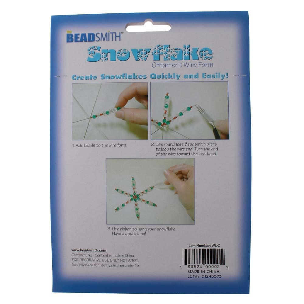 Beadsmith Wire Snowflakes 3.75"