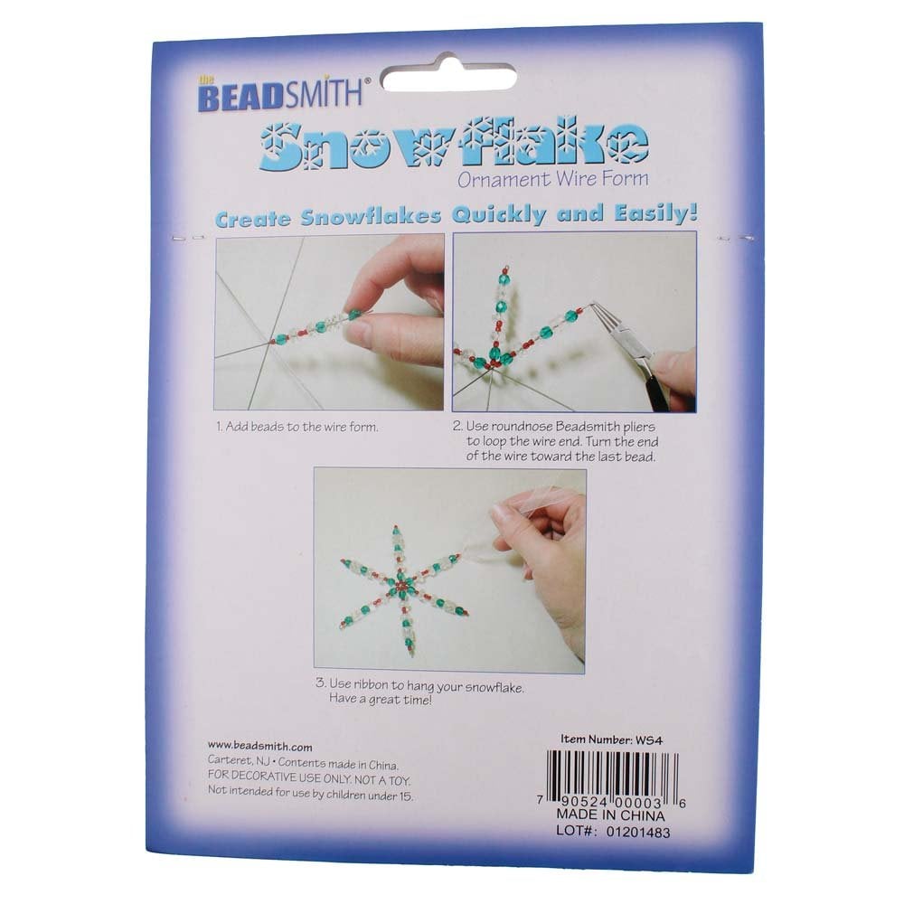 Beadsmith Wire Snowflakes 4.5"