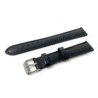 Lizard Grain Leather Watch Strap, Black