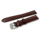 Lizard Grain Leather Watch Strap, Brown