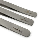 Titanium Tweezers Set of 3 (No.1, No.5, No.AA)