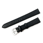 Vegan Buffalo Leather Watch Strap, Black, 12mm - 20mm