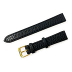 Vegan Buffalo Leather Watch Strap, Black, 12mm - 20mm
