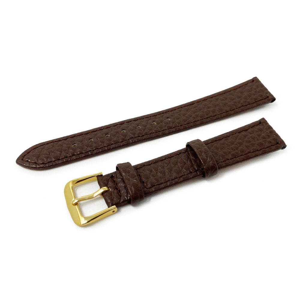 Vegan Buffalo Leather Watch Strap, Brown, 12mm - 20mm