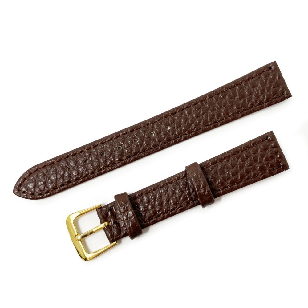 Vegan Buffalo Leather Watch Strap, Brown, 12mm - 20mm