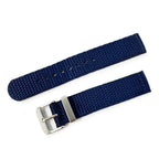 Blue Woven Nylon 2-Piece Military Watch Strap, 18mm - 22mm
