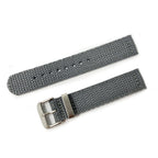 Grey Woven Nylon 2-Piece Military Watch Strap, 18mm - 22mm