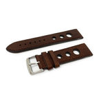 Leather Rally Racing Strap, Dark Brown