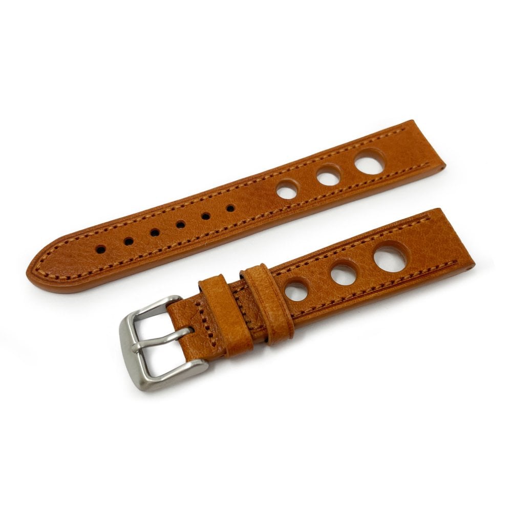 Leather Rally Racing Strap, Light Brown (Tan)