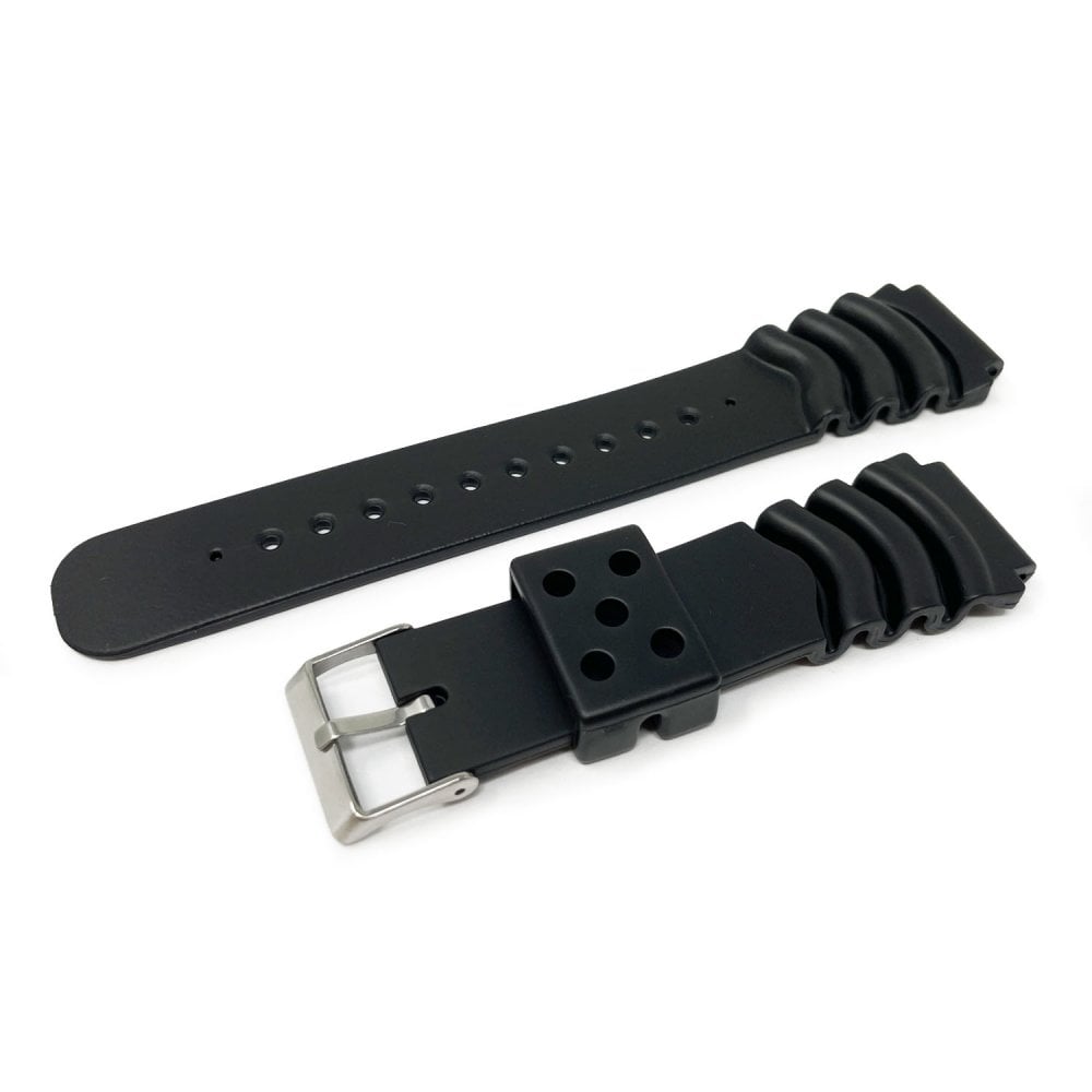 PVC Divers Watch Strap (XXL Length), Black