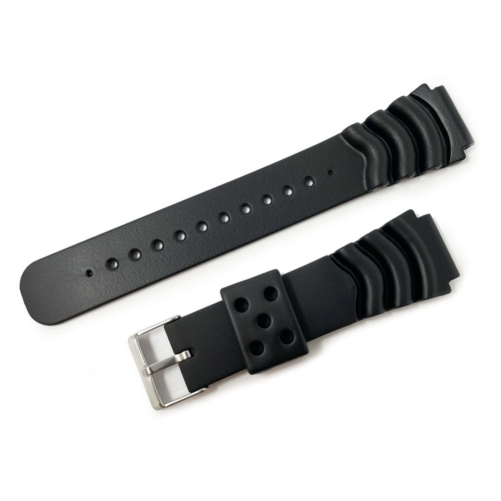 PVC Divers Watch Strap (XXL Length), Black