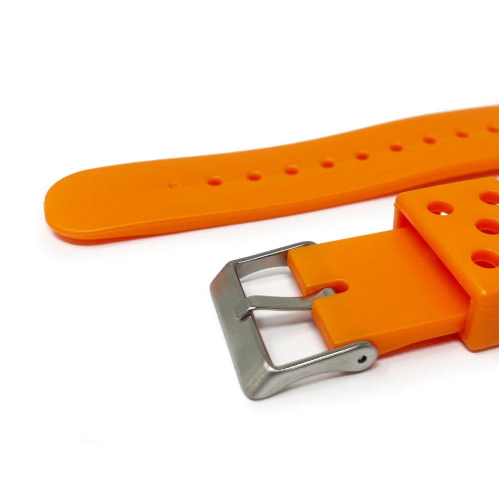 PVC Divers Watch Strap (XXL Length), Orange