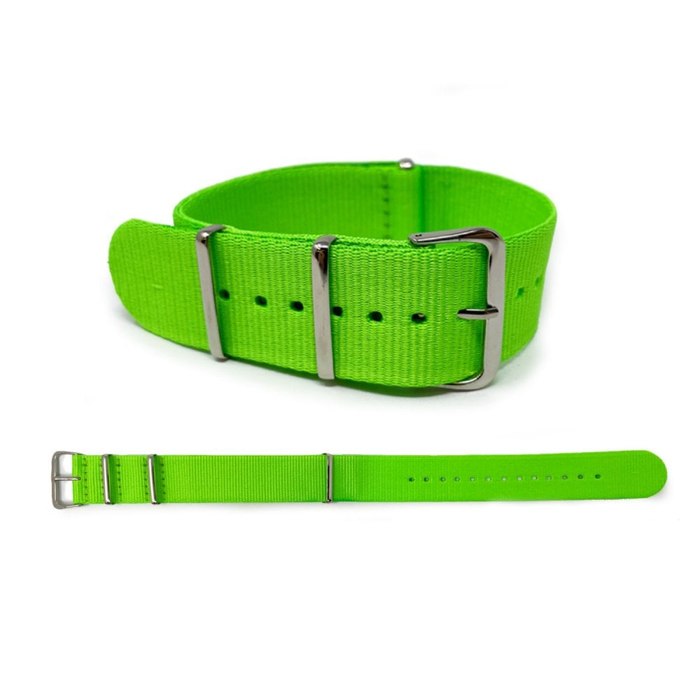 Neon Green Military-Style Watch Strap