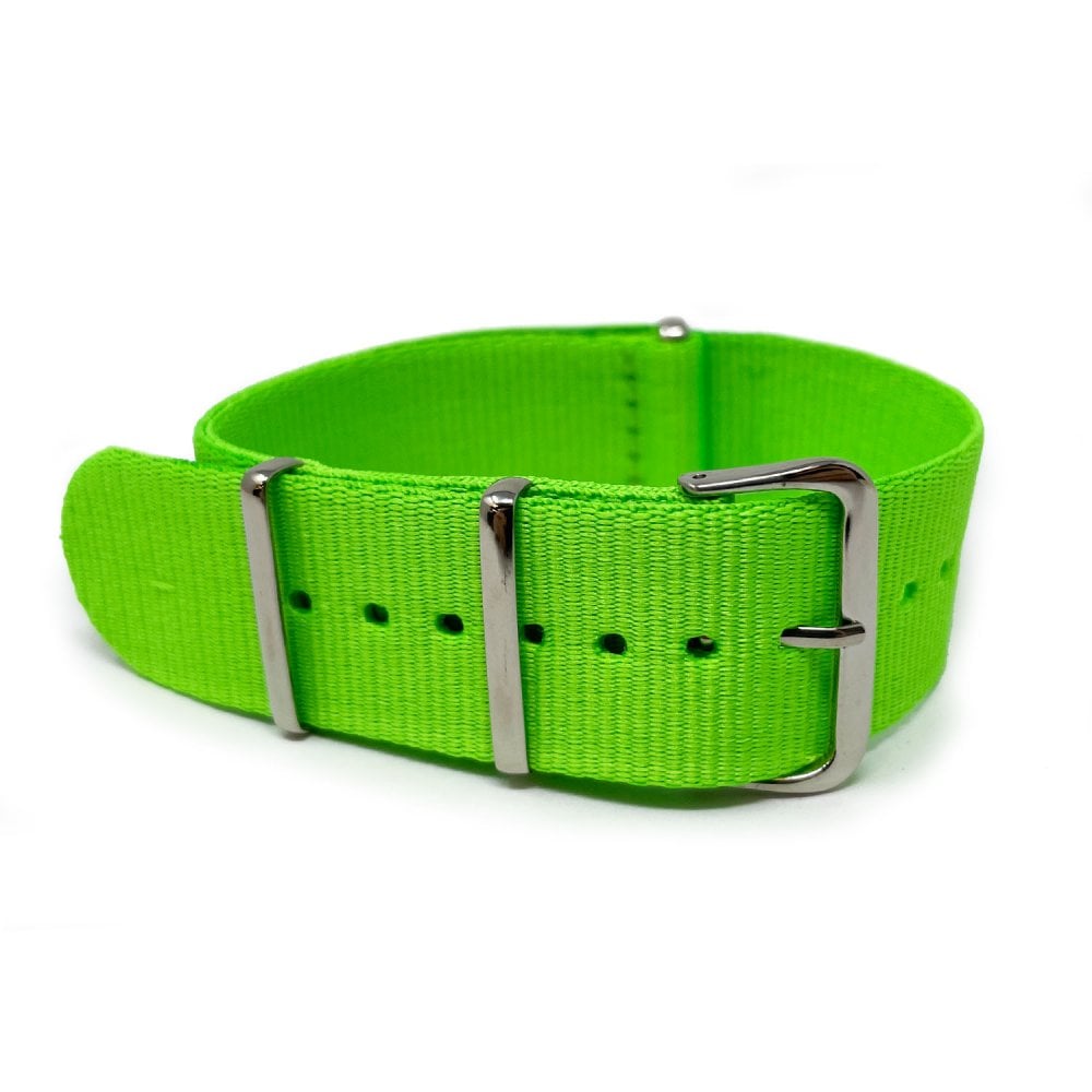 Neon Green Military-Style Watch Strap