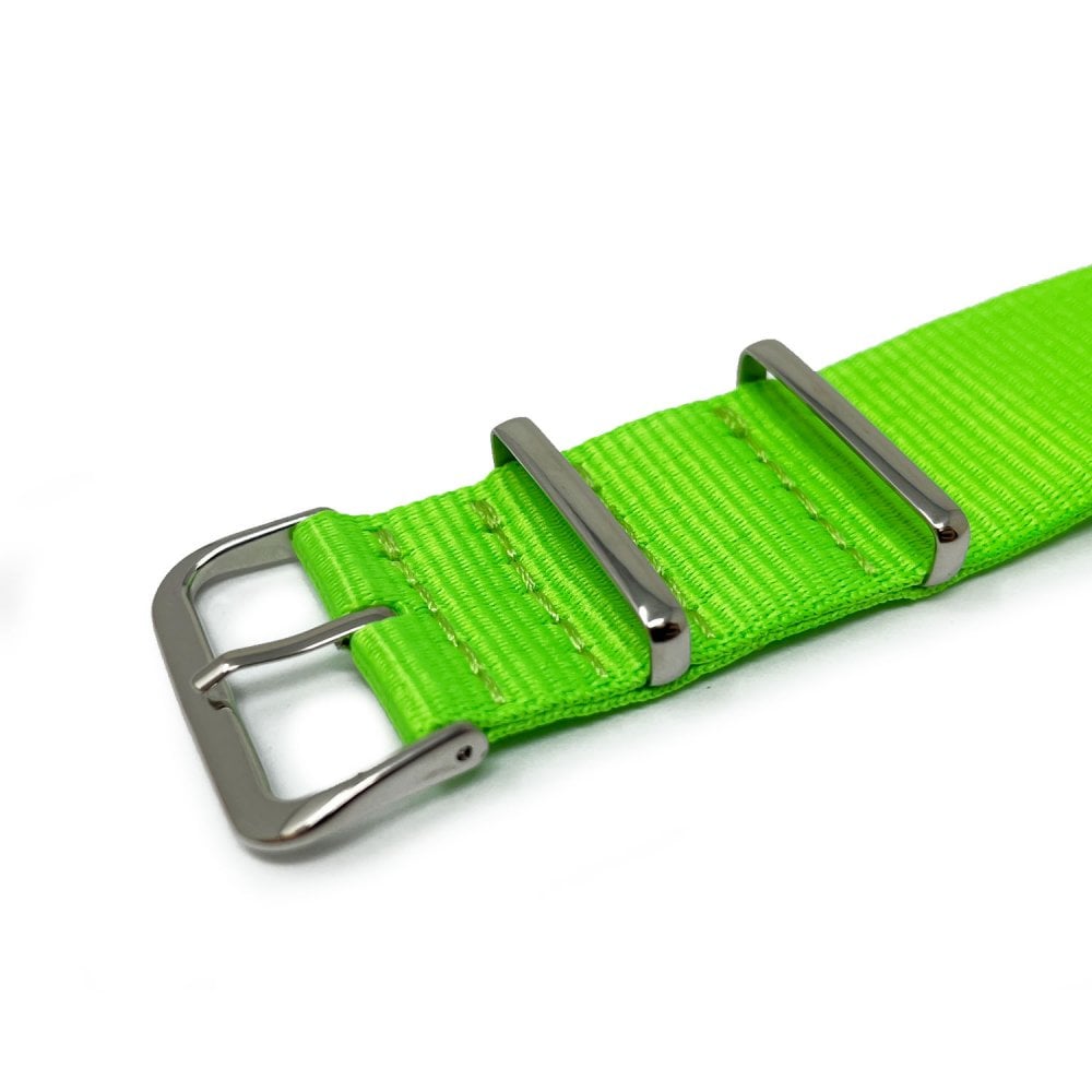 Neon Green Military-Style Watch Strap
