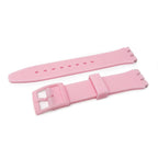 Swatch Style Silicone Watch Strap (17mm Notches), Baby Pink