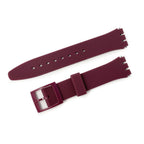 Swatch Style Silicone Watch Strap (17mm Notches), Plum